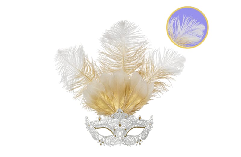 After feather product image with professional masking for ecommerce display.
