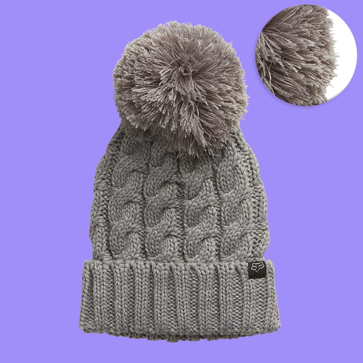 Basic image masking applied to a knit hat with a pom-pom, showcasing detailed edge work and clean background removal.