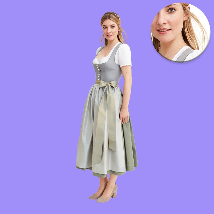 Simple image masking applied to a model in a traditional dress, showcasing clean edges and precise background removal.