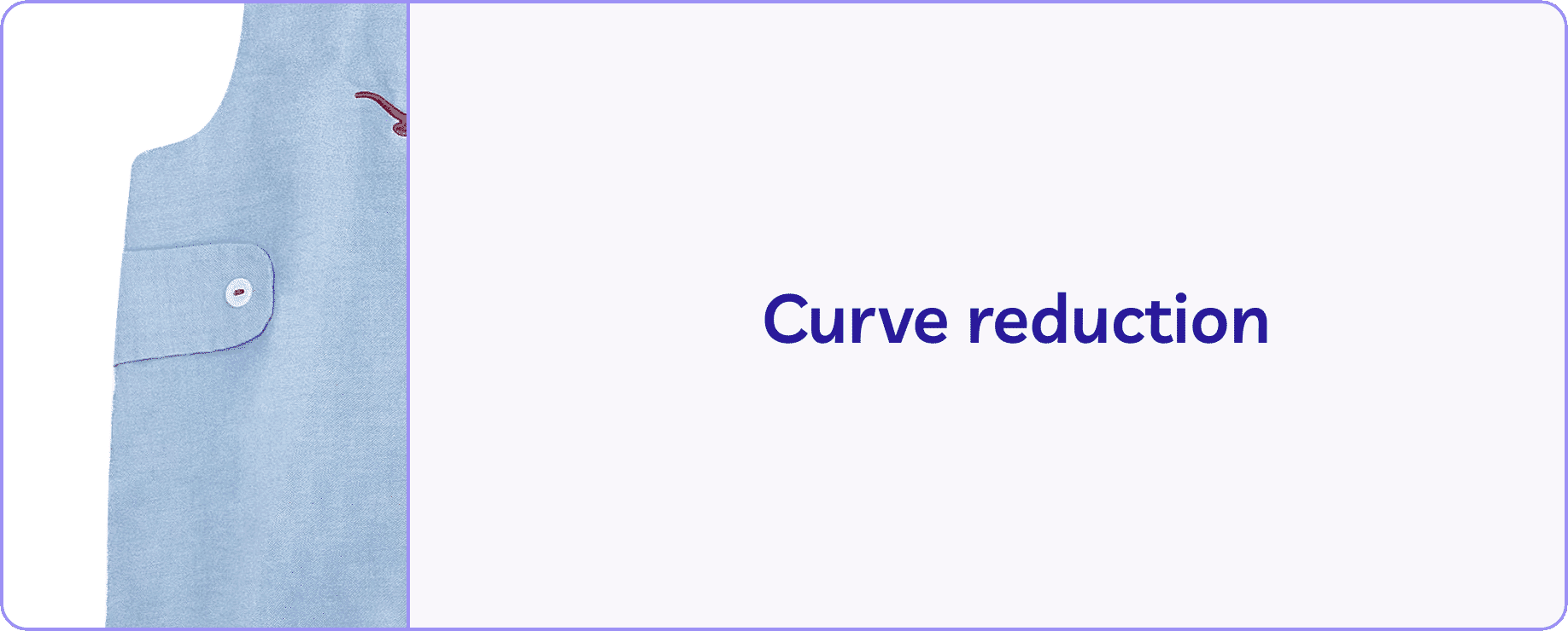 Four-step symmetry photo editing workflow showing side-edge, detail alignment, curve reduction, sleeve alignment
