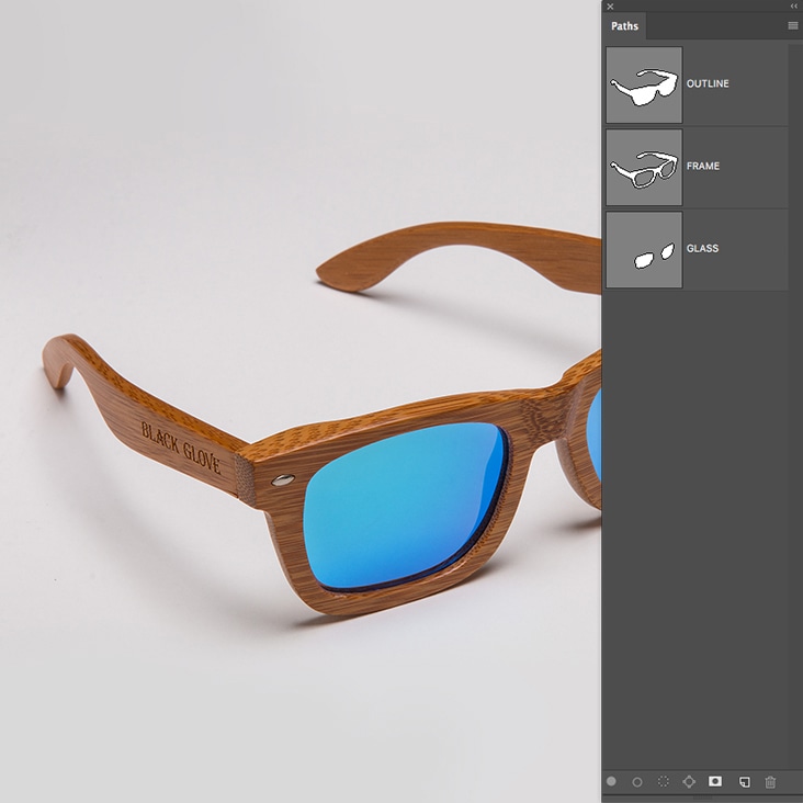High-quality basic multi-clipping path services for precise product image edits like sunglasses.