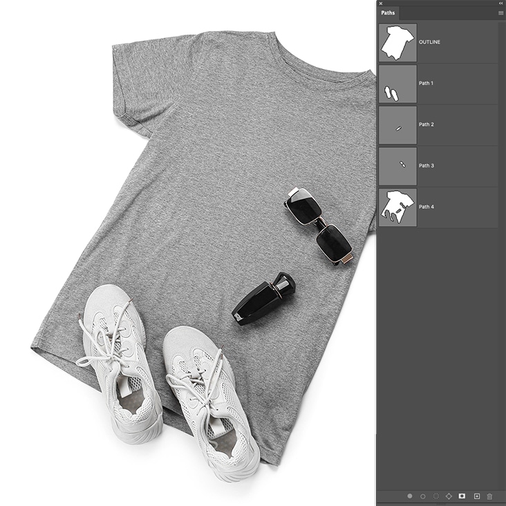 Accurate multi-clipping path services for apparel and accessory product images.