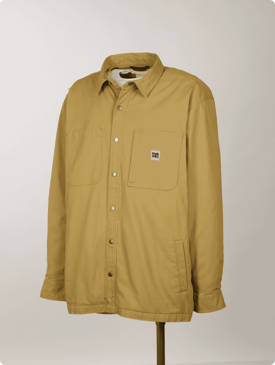 mustard jacket ghost mannequin