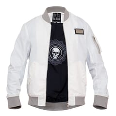Jacket smoothed with wrinkle removal from fabric.