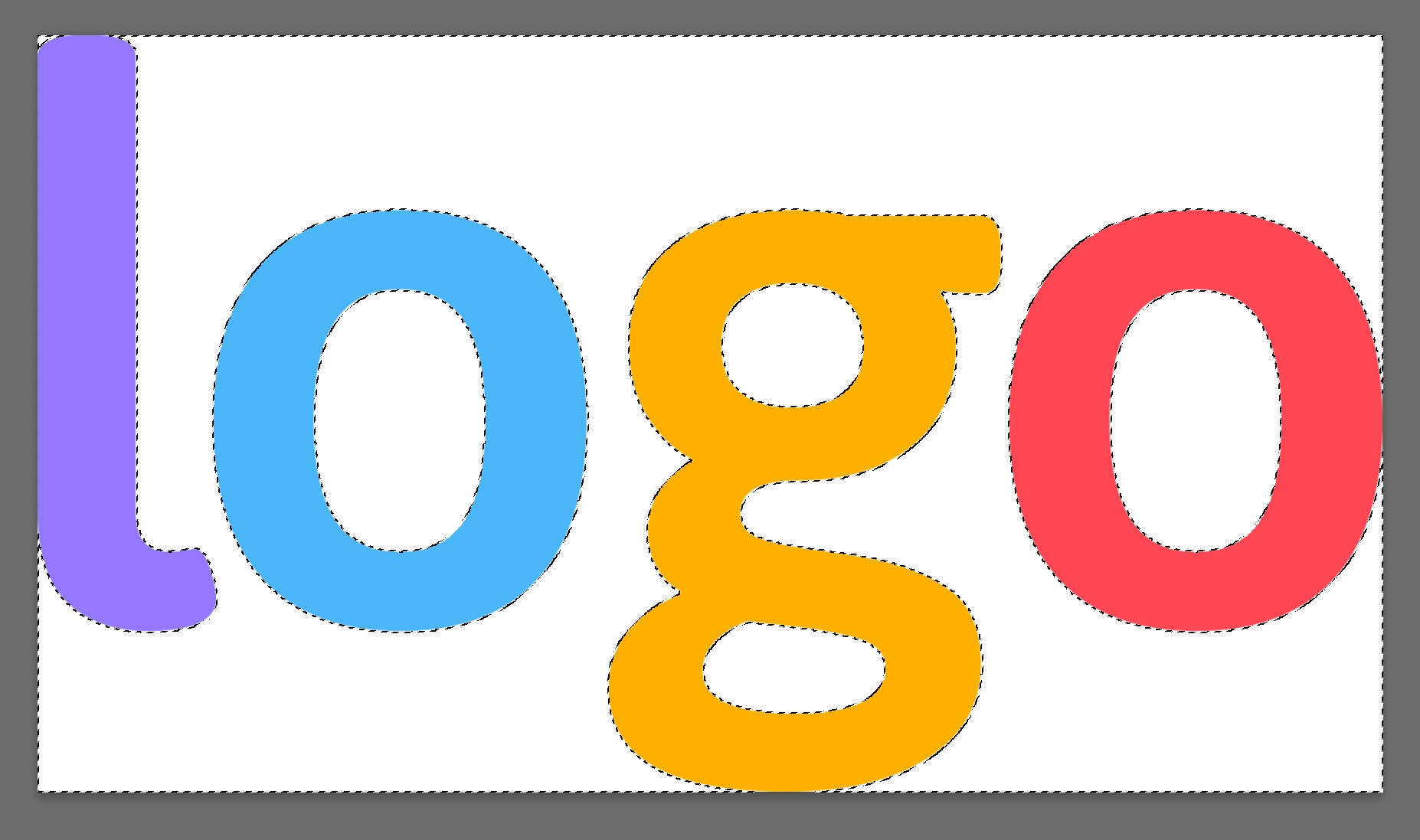 Entire background of the image selected for editing, highlighting precise edges for detailed work.