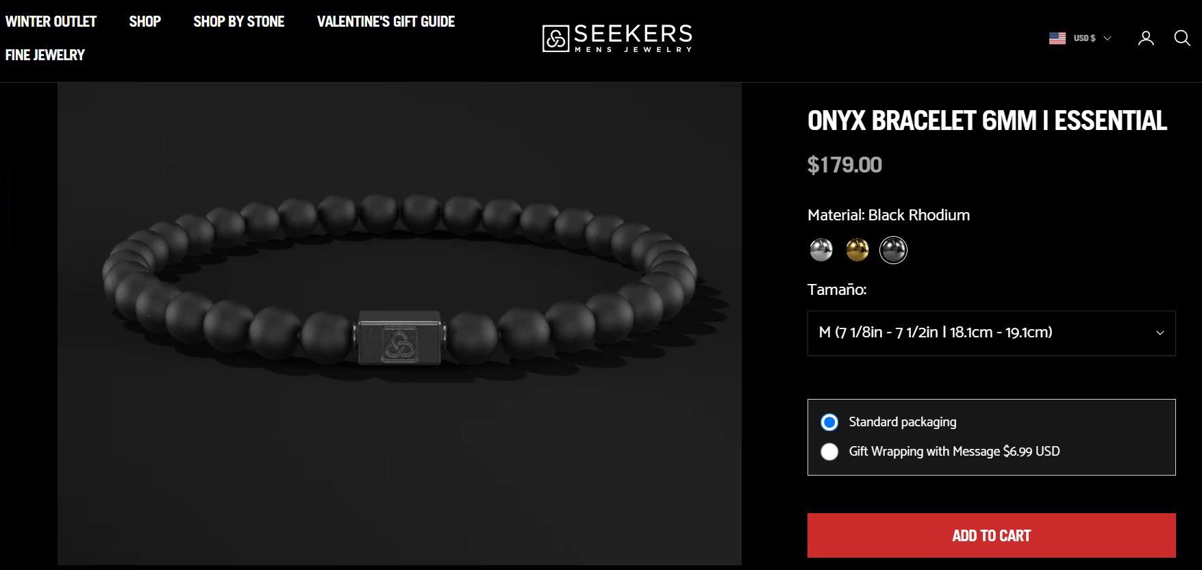 seekers-mens-black-onyx-bracelet-6mm-rhodium-clasp