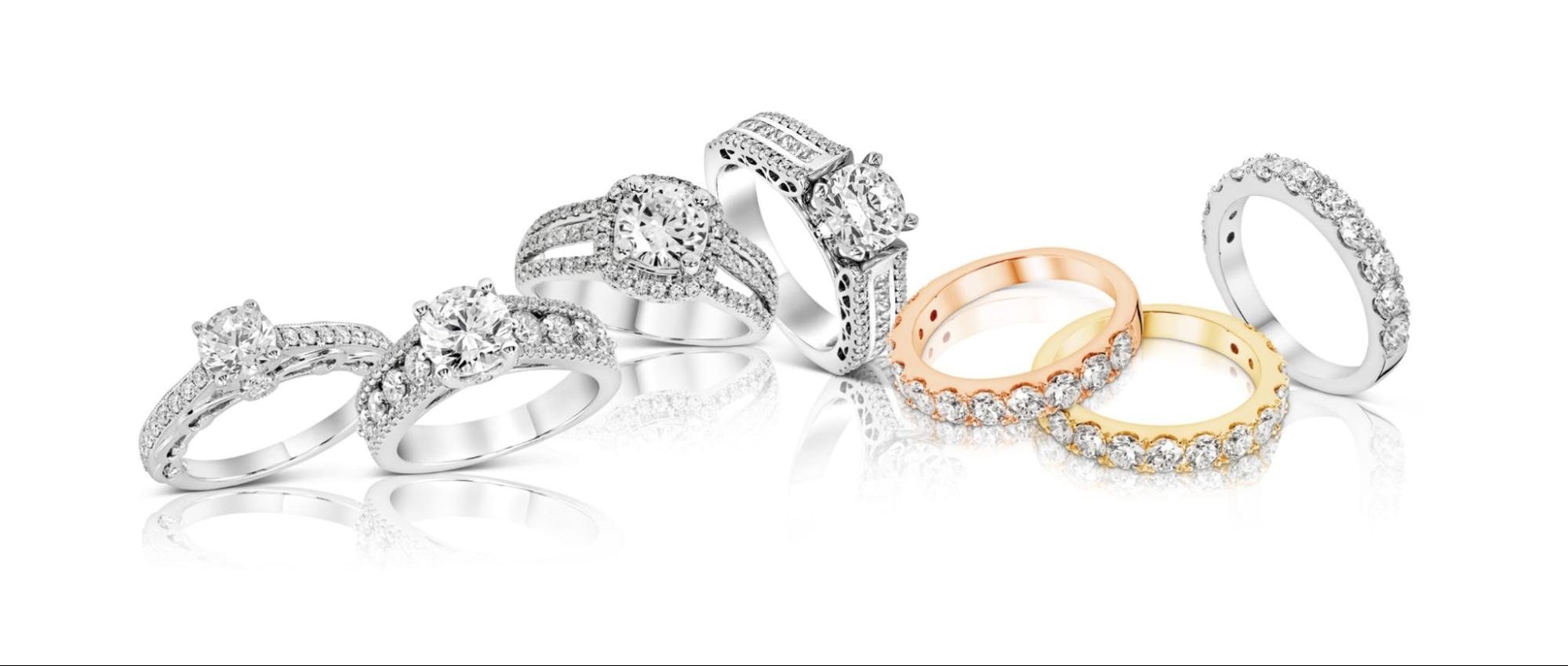 Close-up of expertly edited jewelry showcasing enhanced shine and detail