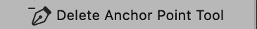 Photoshop toolbar icon for the Delete Anchor Point Tool, used to adjust paths by removing anchor points.