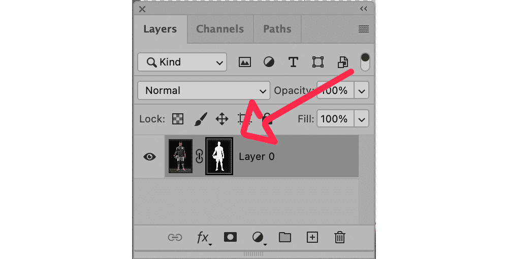 Photoshop Layers menu showing different layers