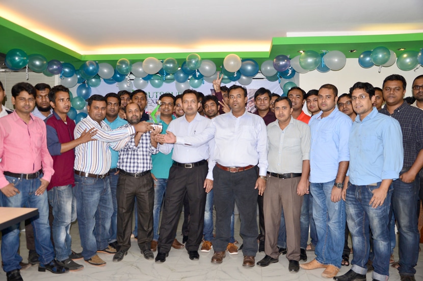 Outsource Experts Ltd. team gathered for BASIS Award 2015 celebration event