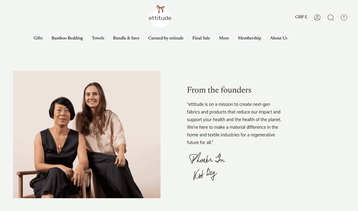 Ettitude from the founders page on their webiste
