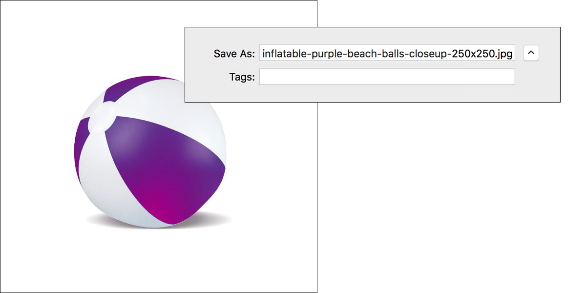 Purple and white inflatable beach ball on white background.