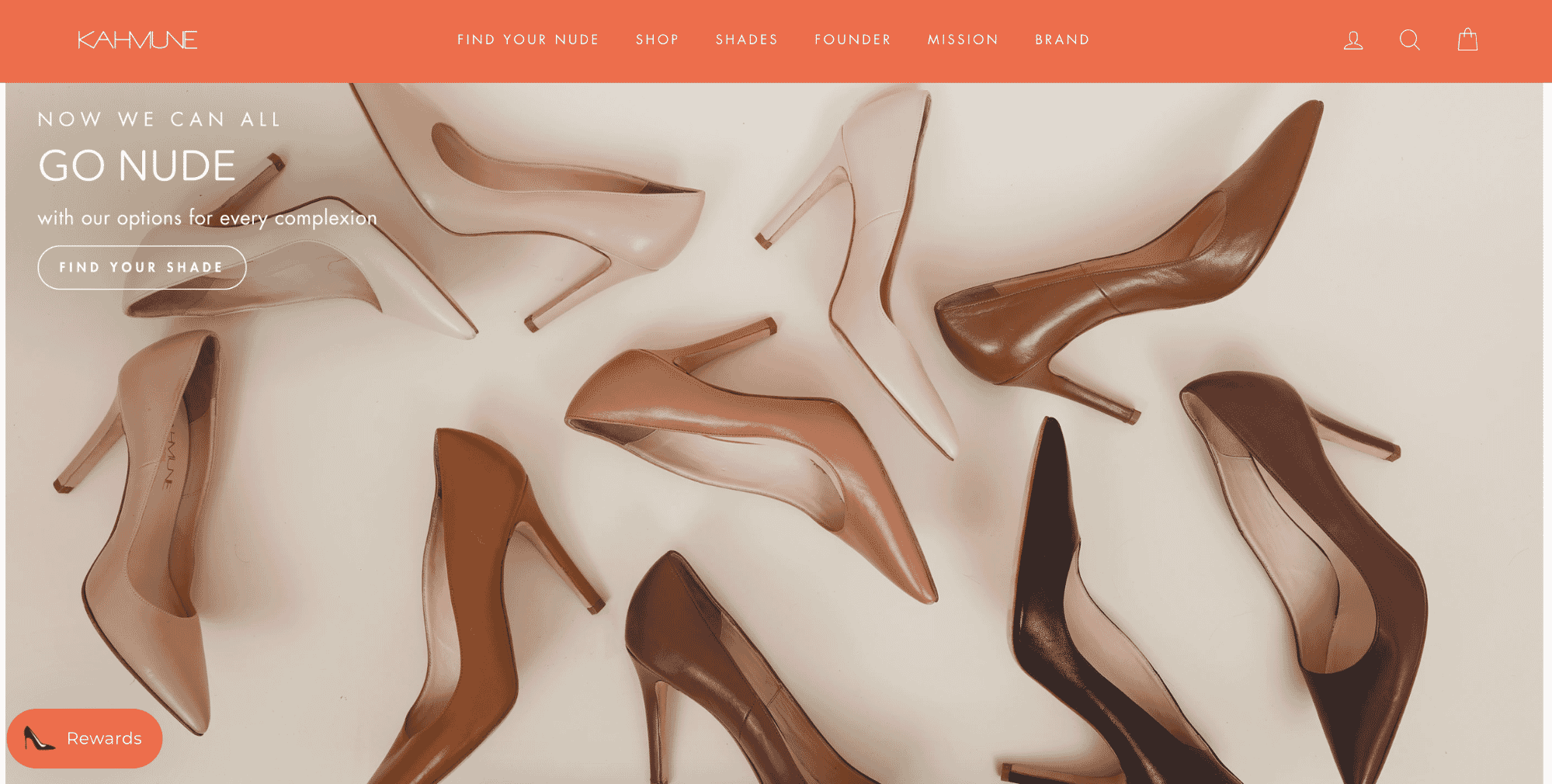 Kahmune nude heels in various skin-tone shades, arranged against a neutral background for inclusive product display